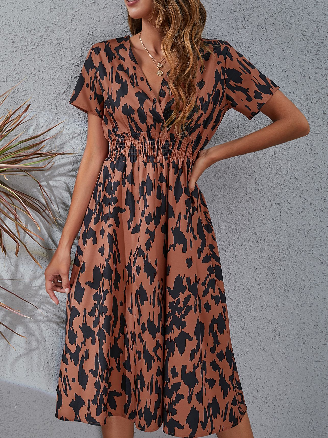 Long leopard dress